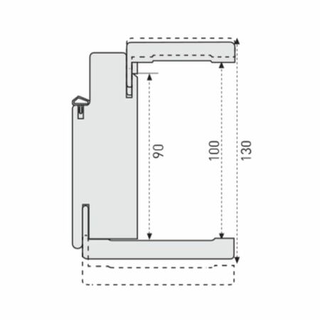 Coppia montanti Sofi Door Xe, mano sinistra, dimensione 2000x100 mm, raggio 3 mm, Multistrato di Pioppo finitura Bianco Matrix