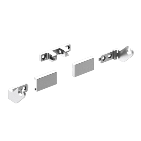 Kit staffe 1123.16 Master per attuatore a catena Apro, applicazione su finestra vasistas, universale, finitura Bianco