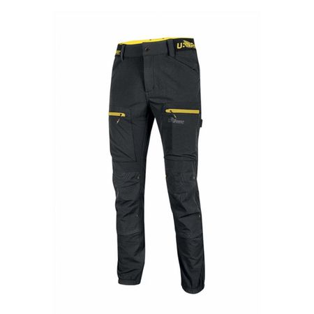 Pantaloni U Power Horizon FU267BC da lavoro lunghi, idrorepellenti traspiranti, tessuto U 4, taglia M, colore Black Carbon