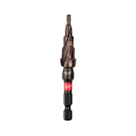Fresa Shockwave Milwaukee per avvitatore a impulso, 5 gradini, attacco 1/4 esagonale, misura 4-12 mm, materiale Nitruro di Alluminio e Titanio
