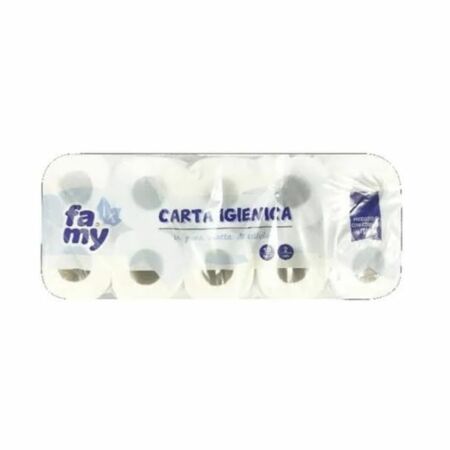 Rotoli carta Igienica Famy a 2 veli, 170 Strappi, confezione da 24 rotoli