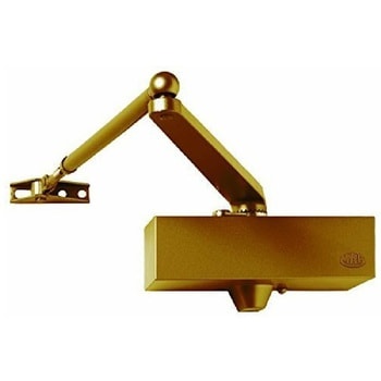 Chiudiporta aereo a cremagliera 502 Mab, per porta battente, forza di chiusura EN 2, braccio a V standard, finitura Bronzo
