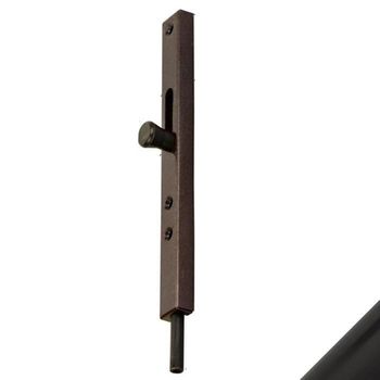Catenaccio verticale Aldeghi per porta, altezza 200 mm, in acciaio, finitura Nero Verniciato