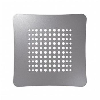 Griglia Aerazione Design AirDecor serie Luna, diametro supporto a muro 100 mm, finitura Perla argento
