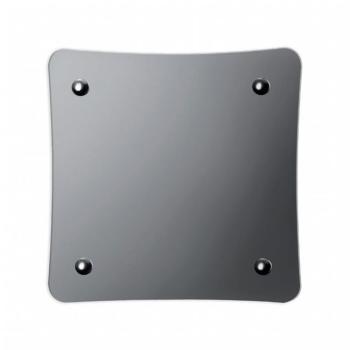 Griglia Aerazione Design AirDecor serie Alba, diametro supporto a muro 120 mm, finitura Acciaio Lucido