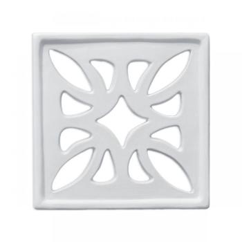 Griglia Aerazione Design AirDecor serie FLOWER, diametro supporto a muro 120 mm, finitura Bianca