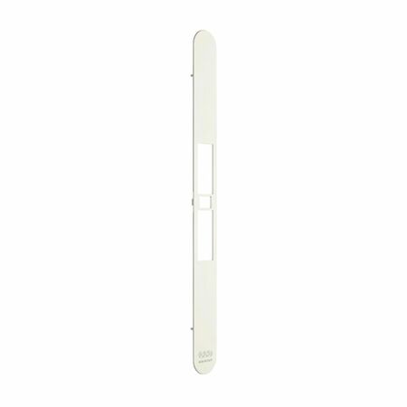 Frontalino Touch con riferma B01120.33. AGB per serratura a ritenuta magnetica, bordo tondo 196x18 mm, Plastica finitura Bianco Opaco Verniciabile