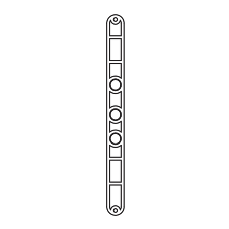 Spessore compensatore F00705.07.00 Agb per serratura Sentinel M3, parte anta, dimensione 6 mm