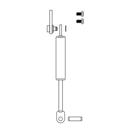 Kit rallentatore serratura GMG704.04.00 Agb per alzante scorrevole legno, con cilindro a gas, portata 200 Kg