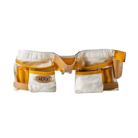 Cinturone Akifix per posatore, 8 tasche, cintura regolabile, materiale Tessuto Antistrappo