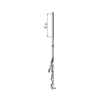 Catenaccio ad espansione AGB con puntale, per canalino Euronut 8+5, GR 2, aria 11 mm, uscita 11 mm