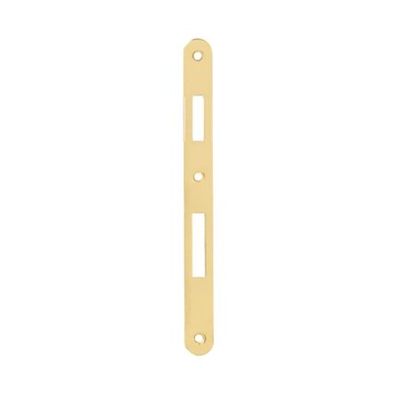 Incontro B00570.01 Agb per serratura Patent piccola, dimensione 188x20 mm, bordo tondo, Acciaio finitura Ottonato Verniciato