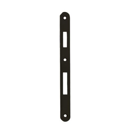 Incontro B00590.01 Agb per serratura Patent grande, dimensione 238x22 mm, bordo tondo, Acciaio finitura Nero Verniciato
