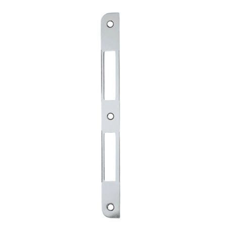 Incontro B00590.09 Agb per serratura Patent Grande o Sicurezza, dimensione 238x22 mm, bordo stondato, Acciaio finitura Cromo Opaco