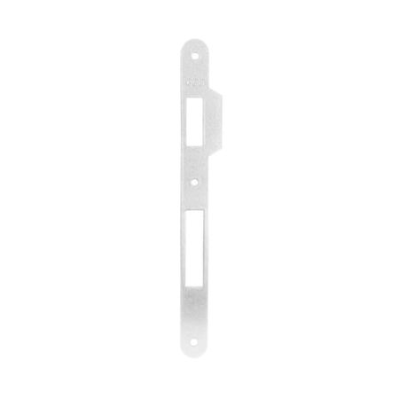 Incontro B00590.11 Agb per serratura Patent grande o Sicurezza, dimensione 238x22 mm, bordo tondo con aletta da 10 mm, Acciaio finitura Bianco Verniciato