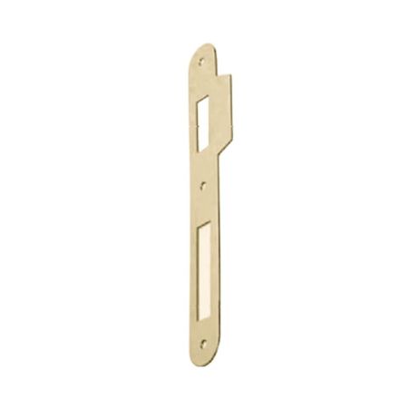 Incontro B00590.12 Agb per serratura Sicurezza, dimensione 238x22 mm, bordo tondo con aletta da 10 mm, Ottone finitura Lucido Verniciato