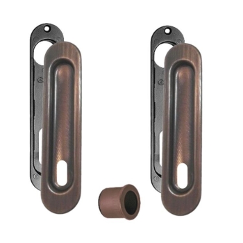 Scivola Kit H AGB, placche per serrature con foro chiave, colore bronzato