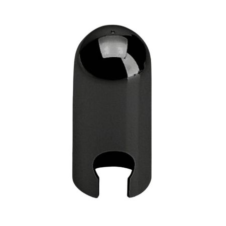 Copertura bombata E00137 AGB per cerniera anuba diametro 13 mm, altezza 30 mm, Abs finitura Nero Opaco