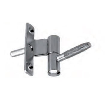 Cerniera modello 118 AGB con perno da 7 mm, per terza anta, diametro 14 mm, colore bianco, mano dx