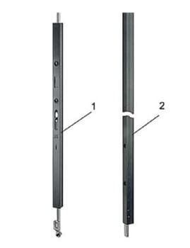 Profilo di copertura per serrature AGB, lunghezza 1000 mm, in Alluminio Argento