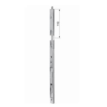 Catenaccio a leva superiore AGB, puntale regolabile 8 mm con incontro nottolino, 18x360 mm, aria 4 mm
