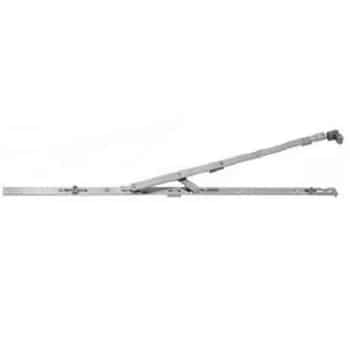Braccio forbice A40112.01.02 AGB per finestra trapezio DK, GR 02, aria 4 mm, battuta 15-18 mm, diametro 34x20 mm