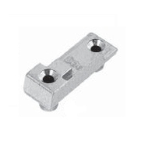 Incontro DSS A48012.19.33 Agb per serramento in alluminio-legno, sinistro, ad applicare su canalino 16/12, dimensioni 17x46x11 mm, Zama finitura Argento