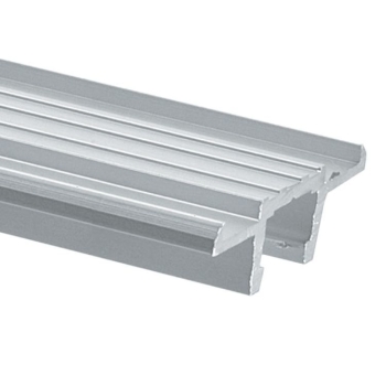 Profilo Guida C superiore inferiore G01739.03.01 AGB per alzanti scorrevoli, lunghezza 5000 mm, finitura Alluminio Anodizzato Argento F1