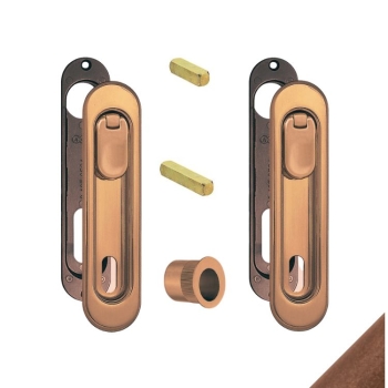 Scivola Kit T ovale AGB, pendaglio/pendaglio con foro chiave, spessore porta 38-47 mm, colore bronzato