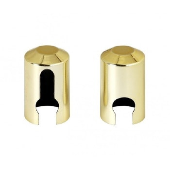 Coppia di Coperture piane AGB per cernia terza anta, altezza 25 mm, diametro 14 mm, finitura Ottonato