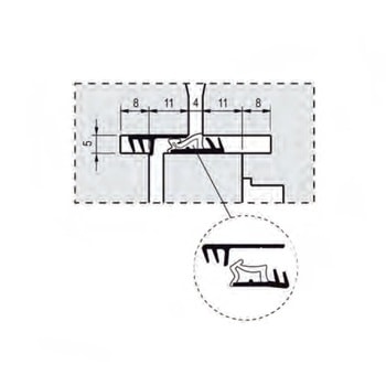 Kit guarnizione AGB Tour per battuta 11, Schema 1, lunghezza 12+12 m, colore nero