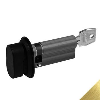 Cilindro AGB Ariete Abaco 600 pomolo chiave, 10-10-65 mm, dimensione Y 15-70 mm, colore ottone naturale