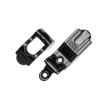 Fermo maniglia serie Unica AGB H00901.72.93 Abaco, spessore 7 mm, finitura Black Powerage