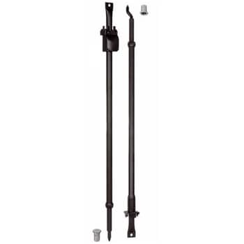 Kit aste con puntali zancato e diritto Ariete H35003.09.99 Agb, telescopiche, per altezza da 1800 a 2950 mm, finitura Black Powerage