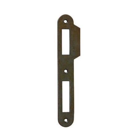 Incontro B00570.09 Agb per serratura Patent piccola, dimensione 138x20 mm, bordo tondo con aletta da 8 mm, Acciaio finitura Bronzato Verniciato
