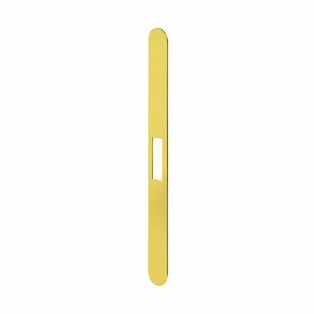 Frontale Revolution XT B01120 Agb, per serratura con frontale 196x18 mm, a filo, spessore 0,3 mm, Plastica finitura Ottone Verniciato