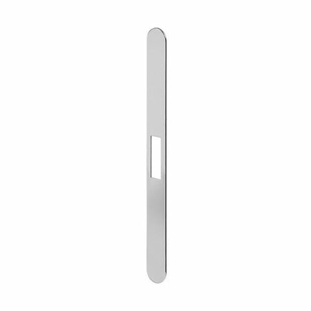 Frontale Revolution XT B01120 Agb, per serratura con frontale 196x18 mm, a filo, spessore 0,3 mm, Plastica finitura Cromato Opaco