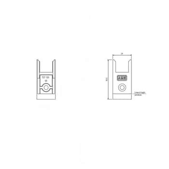 Tappo terminale per serratura AGB Alzante Classic, colore grigio