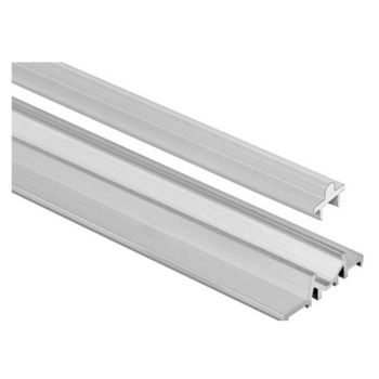 Kit binario alto e profilo di scorrimento a scatto AGB, lunghezza 4000 mm, materiale Alluminio, colore Argento