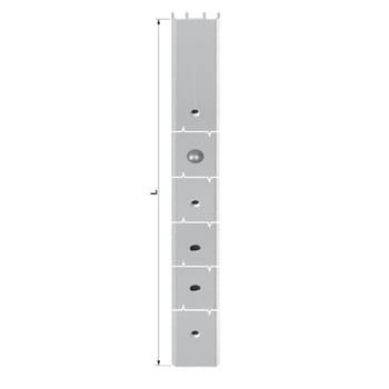 Profilo di chiusura preforato Alzante Standard e XC AGB, per nodo laterale, lunghezza 2900 mm, colore alluminio elettrocolore
