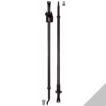 Kit aste con puntali diritto e zancato Ariete H35004.09.21 Agb, telescopiche, per altezza da 1800 a 2950 mm, finitura Silver Powerage