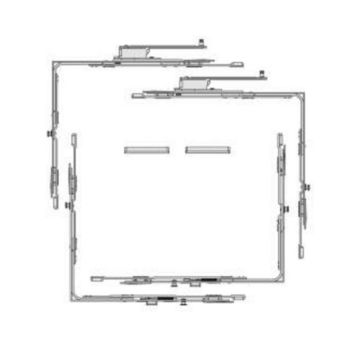 Confezione base AGB per Galileo EVO, movimento angolare antieffrazione, mano destra, interasse 13 mm