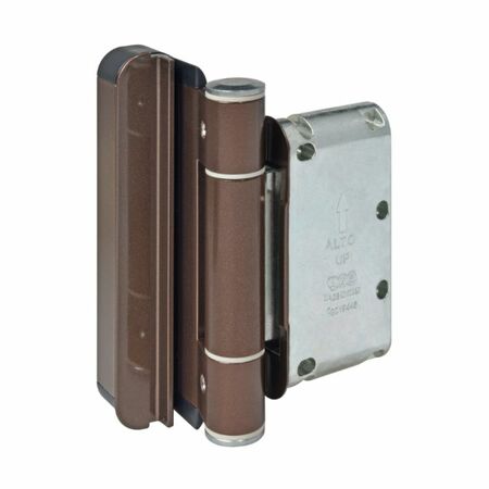 Cerniera ad incasso R4 mod 10 Agb per portoncino in legno, regolabile, diametro 20 mm, portata 160 Kg, finitura Bronzato