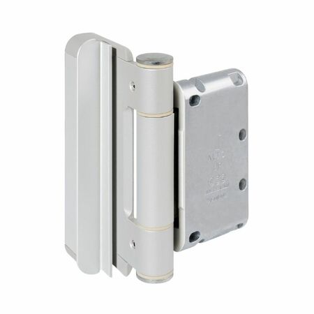 Cerniera ad incasso R4 mod 10 Agb per portoncino in legno, regolabile, diametro 20 mm, portata 160 Kg, Acciaio e Zama finitura Argento