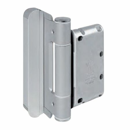 Cerniera ad incasso R4 mod 18 Agb per portoncino in legno, regolabile, diametro 20 mm, portata 160 Kg, Acciaio e Zama finitura Argento