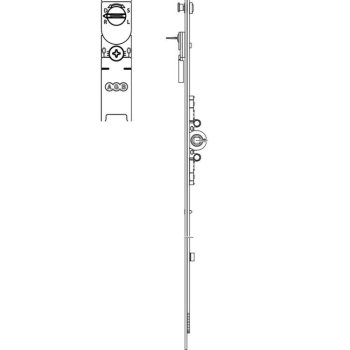 Cremonese A50122.15.04 Artech AGB per finestra e portafinestra anta e ribalta, entrata 15 mm, altezza 994-1210 mm, maniglia 500 mm