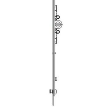 Cremonese A50200.15.06 Artech AGB per finestra e portafinestra a 1 anta, entrata 15 mm, altezza 1400-1610 mm, maniglia 500 mm