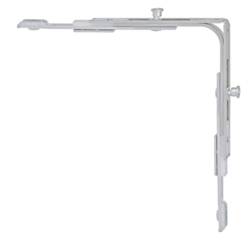 Movimento angolare A50302.02.02 Artech AGB per serramento anta rettangolare, parte superiore, 2 fungo, dimensioni 125x125 mm
