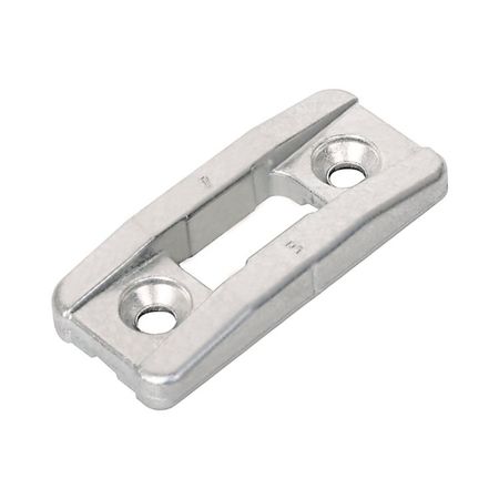 Incontro puntale A51400.CR.04 Artech Agb per catenaccio rototraslante, aria 12 mm, interasse 13 mm, dimensione 50x22x8 mm, Zama finitura Argento