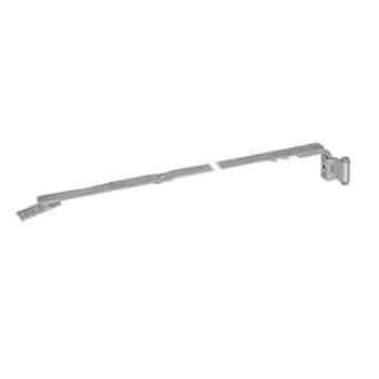 Braccio forbice AGB Artech per finestra trapezio, battuta 18 mm, interasse 13 mm, lunghezza anta da 476 a 604 mm, mano sinistra